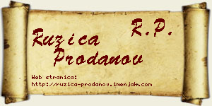 Ružica Prodanov vizit kartica